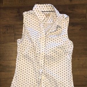 Banana Republic polka dot sleeveless shirt